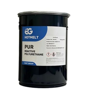 खरीदें PUR Glue Hot Melt Adhesive with 50000mPa·s Melt Viscosity 120ºC-140ºC Service Temperature and 78 ± 5 ºC Softening Point online manufacture